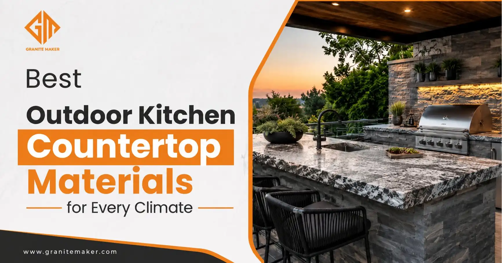 Best Outdoor Kitchen Countertop Materials for Every Climate